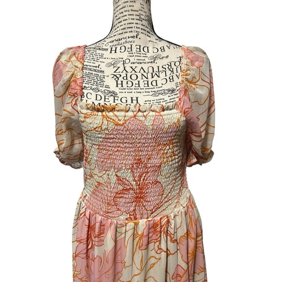 Women's Patrons of Peace Floral Maxi Dress Size M Whimsical Fairy Romantic Boho - Picture 2 of 7